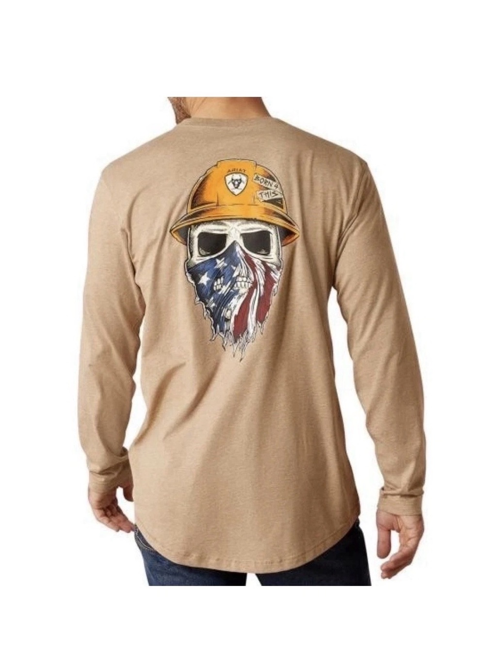 NWT! Ariat Rebar Men’s Workman Born For This Graphic Long Sleeve Shirt Size XL